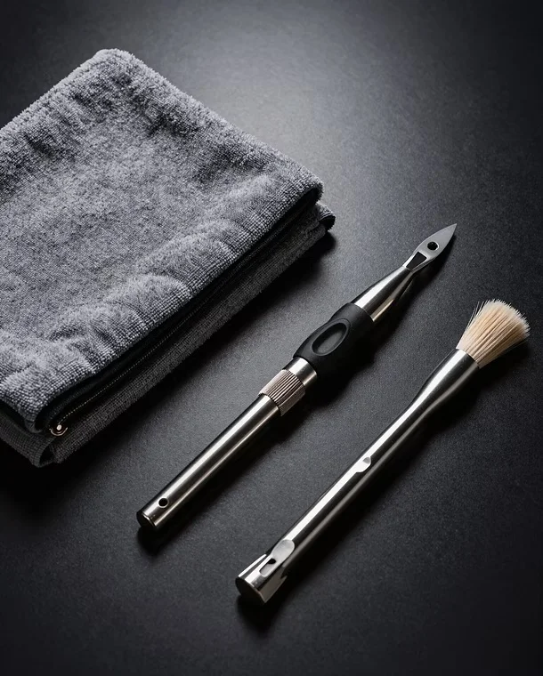 Microfibre cloth and detailing brushes